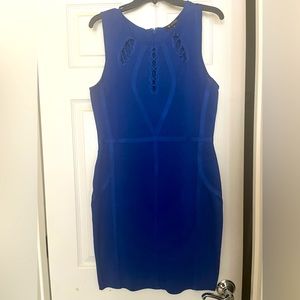 Royal blue dress with cut-outs